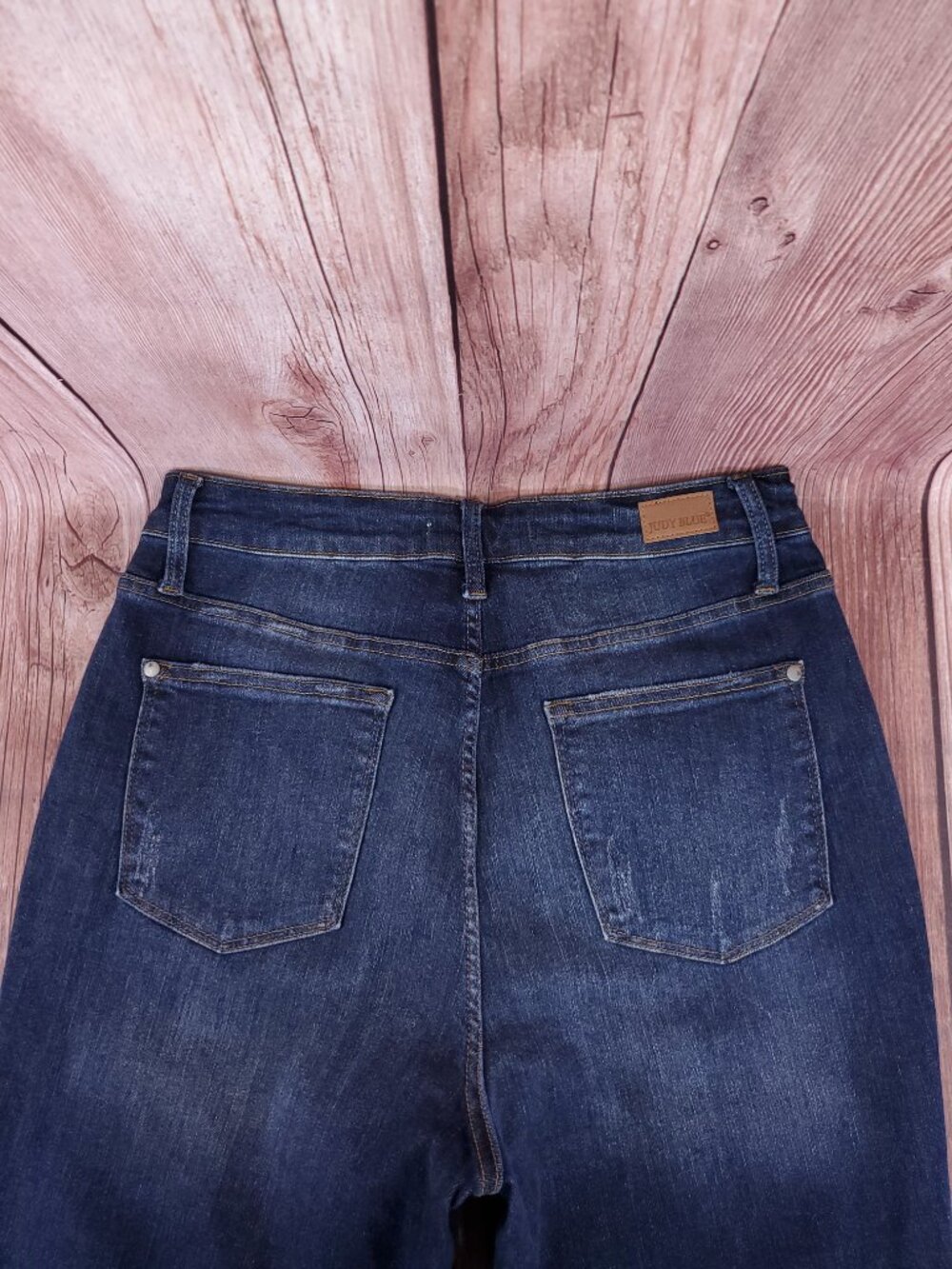 Judy Blue Womens 14W Slim Bootcut Jeans High Rise Distressed Side Slit Stretch - Picture 6 of 16